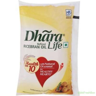 Dhara Refined Oil - Rice Bran Oil, 1lt