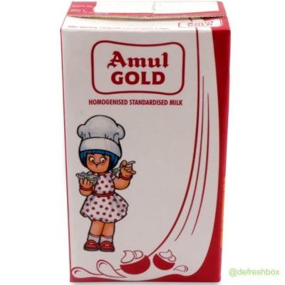 Amul Gold Homogenised Standardised Milk, 1Ltr