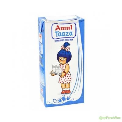 Amul Taaza Homogenised Toned Milk, 1Ltr